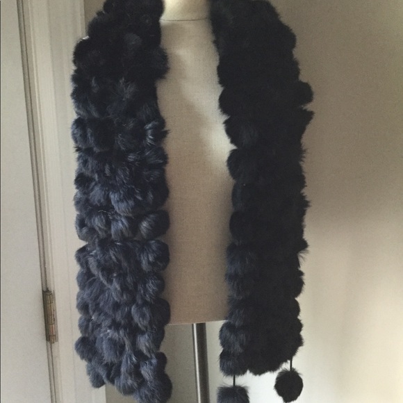 Accessories - Black rabbit fur scarf